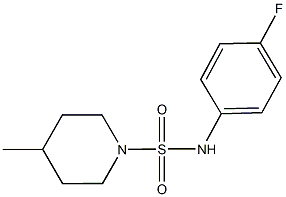 N-(4-fluorophenyl)-4-methyl-1-piperidinesulfonamide Structural