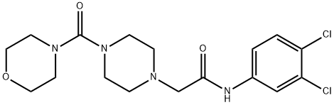 N-(3,4-dichlorophenyl)-2-[4-(4-morpholinylcarbonyl)-1-piperazinyl]acetamide Structural