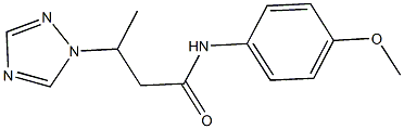 N-(4-methoxyphenyl)-3-(1H-1,2,4-triazol-1-yl)butanamide Structural