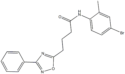 N-(4-bromo-2-methylphenyl)-4-(3-phenyl-1,2,4-oxadiazol-5-yl)butanamide Structural