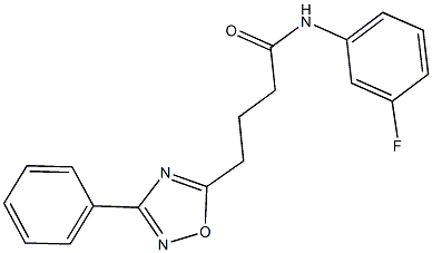 N-(3-fluorophenyl)-4-(3-phenyl-1,2,4-oxadiazol-5-yl)butanamide Structural