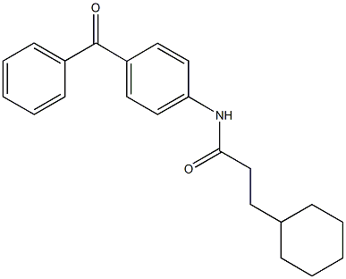 N-(4-benzoylphenyl)-3-cyclohexylpropanamide Structural