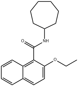 N-cycloheptyl-2-ethoxy-1-naphthamide Structural