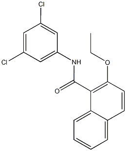 N-(3,5-dichlorophenyl)-2-ethoxy-1-naphthamide Structural