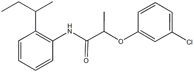 N-(2-sec-butylphenyl)-2-(3-chlorophenoxy)propanamide Structural