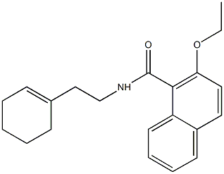 N-[2-(1-cyclohexen-1-yl)ethyl]-2-ethoxy-1-naphthamide Structural
