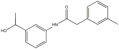 N-[3-(1-hydroxyethyl)phenyl]-2-(3-methylphenyl)acetamide Structural