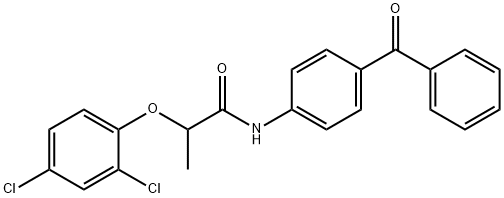 N-(4-benzoylphenyl)-2-(2,4-dichlorophenoxy)propanamide Structural