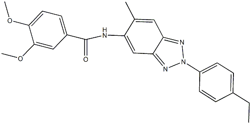 N-[2-(4-ethylphenyl)-6-methyl-2H-1,2,3-benzotriazol-5-yl]-3,4-dimethoxybenzamide Structural