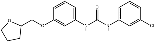 N-(3-chlorophenyl)-N'-[3-(tetrahydro-2-furanylmethoxy)phenyl]urea Structural