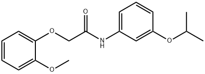 N-(3-isopropoxyphenyl)-2-(2-methoxyphenoxy)acetamide Structural