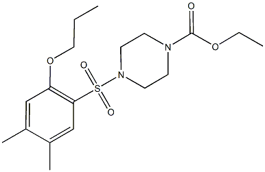 ethyl 4-[(4,5-dimethyl-2-propoxyphenyl)sulfonyl]-1-piperazinecarboxylate Structural