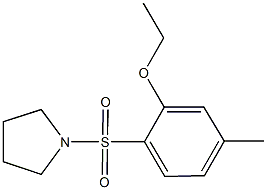 ethyl 5-methyl-2-(1-pyrrolidinylsulfonyl)phenyl ether Structural