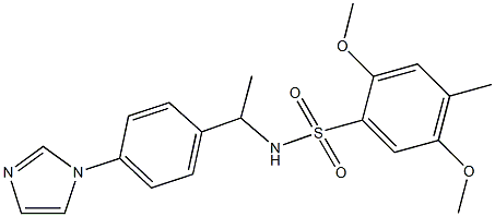 N-{1-[4-(1H-imidazol-1-yl)phenyl]ethyl}-2,5-dimethoxy-4-methylbenzenesulfonamide Structural