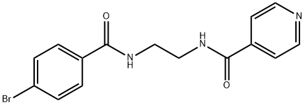 N-{2-[(4-bromobenzoyl)amino]ethyl}isonicotinamide Structural