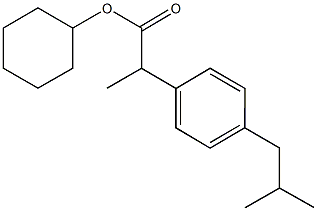 cyclohexyl 2-(4-isobutylphenyl)propanoate Structural