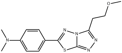 N-{4-[3-(2-methoxyethyl)[1,2,4]triazolo[3,4-b][1,3,4]thiadiazol-6-yl]phenyl}-N,N-dimethylamine Structural