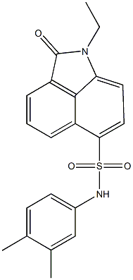 N-(3,4-dimethylphenyl)-1-ethyl-2-oxo-1,2-dihydrobenzo[cd]indole-6-sulfonamide Structural