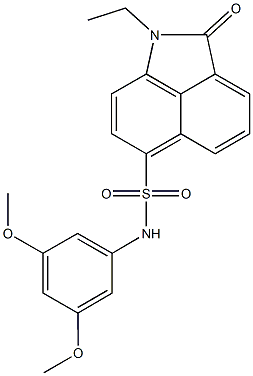 N-(3,5-dimethoxyphenyl)-1-ethyl-2-oxo-1,2-dihydrobenzo[cd]indole-6-sulfonamide Structural