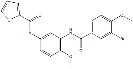N-{3-[(3-bromo-4-methoxybenzoyl)amino]-4-methoxyphenyl}-2-furamide Structural