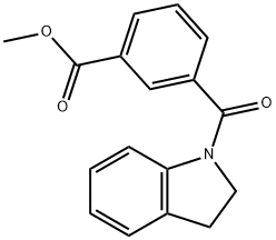 methyl 3-(2,3-dihydro-1H-indol-1-ylcarbonyl)benzoate Structural
