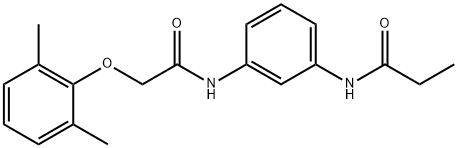 N-(3-{[2-(2,6-dimethylphenoxy)acetyl]amino}phenyl)propanamide Structural