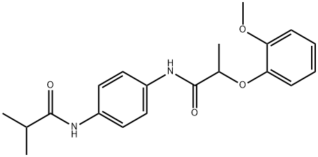 N-[4-(isobutyrylamino)phenyl]-2-(2-methoxyphenoxy)propanamide Structural
