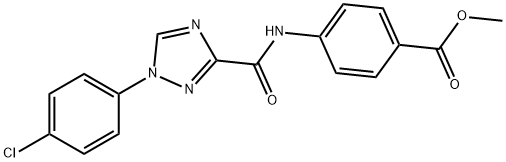 methyl 4-({[1-(4-chlorophenyl)-1H-1,2,4-triazol-3-yl]carbonyl}amino)benzoate Structural