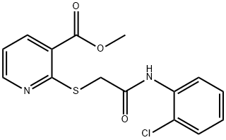 methyl 2-{[2-(2-chloroanilino)-2-oxoethyl]sulfanyl}nicotinate Structural
