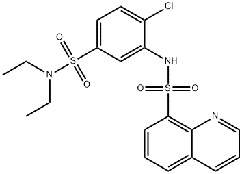 N-{2-chloro-5-[(diethylamino)sulfonyl]phenyl}-8-quinolinesulfonamide Structural