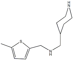 N-[(5-methyl-2-thienyl)methyl]-N-(4-piperidinylmethyl)amine Structural