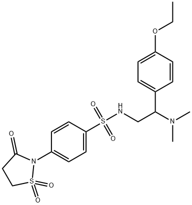 N-[2-(dimethylamino)-2-(4-ethoxyphenyl)ethyl]-4-(1,1-dioxido-3-oxo-2-isothiazolidinyl)benzenesulfonamide Structural