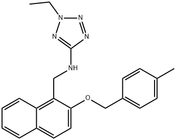 N-(2-ethyl-2H-tetraazol-5-yl)-N-({2-[(4-methylbenzyl)oxy]-1-naphthyl}methyl)amine Structural