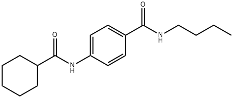 N-butyl-4-[(cyclohexylcarbonyl)amino]benzamide Structural