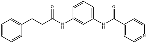 N-{3-[(3-phenylpropanoyl)amino]phenyl}isonicotinamide Structural