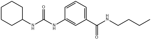 N-butyl-3-{[(cyclohexylamino)carbonyl]amino}benzamide Structural