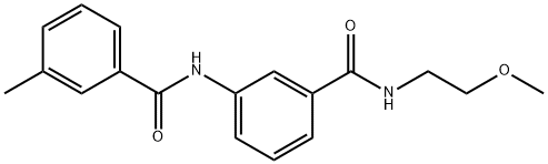 N-(3-{[(2-methoxyethyl)amino]carbonyl}phenyl)-3-methylbenzamide Structural