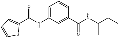 N-{3-[(sec-butylamino)carbonyl]phenyl}-2-thiophenecarboxamide Structural