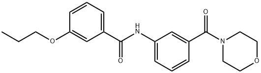 N-[3-(4-morpholinylcarbonyl)phenyl]-3-propoxybenzamide Structural