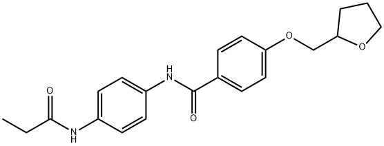 N-[4-(propionylamino)phenyl]-4-(tetrahydro-2-furanylmethoxy)benzamide Structural