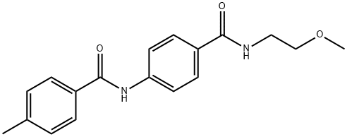 N-(4-{[(2-methoxyethyl)amino]carbonyl}phenyl)-4-methylbenzamide Structural