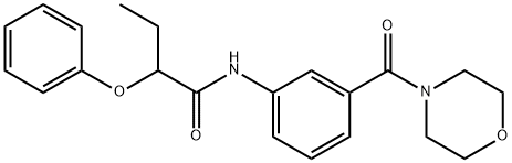 N-[3-(4-morpholinylcarbonyl)phenyl]-2-phenoxybutanamide Structural
