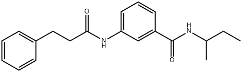 N-(sec-butyl)-3-[(3-phenylpropanoyl)amino]benzamide Structural