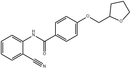 N-(2-cyanophenyl)-4-(tetrahydro-2-furanylmethoxy)benzamide Structural