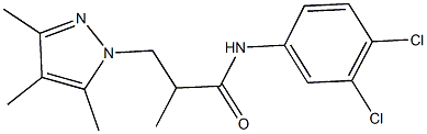 N-(3,4-dichlorophenyl)-2-methyl-3-(3,4,5-trimethyl-1H-pyrazol-1-yl)propanamide Structural