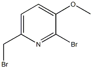 2-bromo-6-(bromomethyl)-3-pyridinyl methyl ether Structural