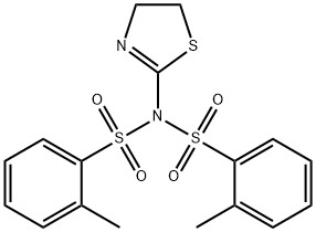 N-(4,5-dihydro-1,3-thiazol-2-yl)-2-methyl-N-[(2-methylphenyl)sulfonyl]benzenesulfonamide Structural