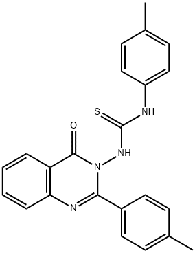 N-(4-methylphenyl)-N'-(2-(4-methylphenyl)-4-oxo-3(4H)-quinazolinyl)thiourea Structural