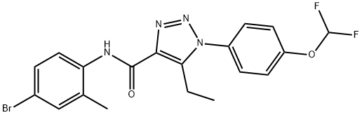 N-(4-bromo-2-methylphenyl)-1-[4-(difluoromethoxy)phenyl]-5-ethyl-1H-1,2,3-triazole-4-carboxamide Structural