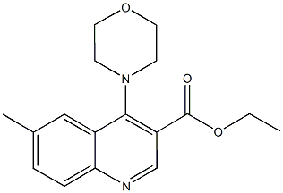 ethyl 6-methyl-4-(4-morpholinyl)-3-quinolinecarboxylate Structural